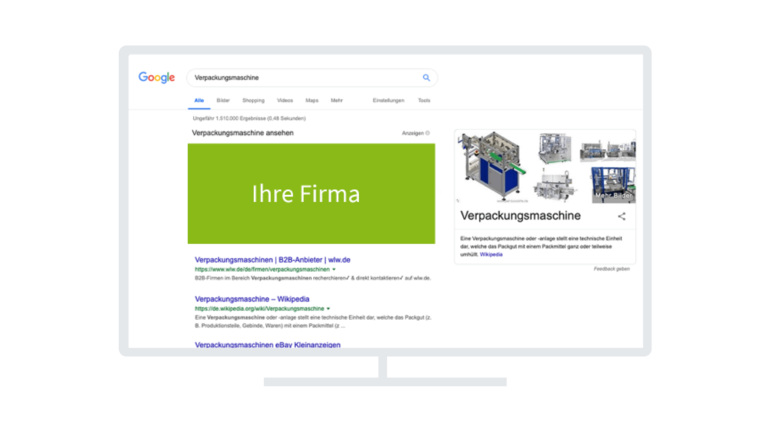 Bildschirm mit Google Ads