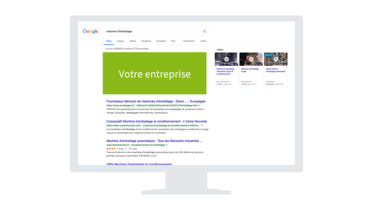 Écran avec Google Ads