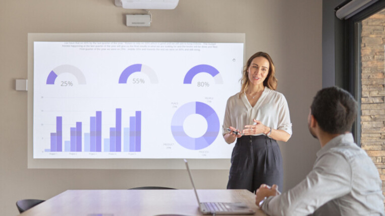 women doing presentation